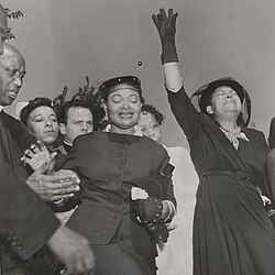 Mamie Till at Emmett's funeral