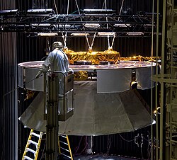 MSL's cruise stage being tested at the Jet Propulsion Laboratory near Pasadena, California