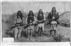 Geronimo (right) and his warriors in 1886