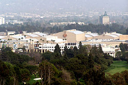 A panoramic view over studio premises in 2007