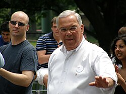 Mayor Menino at the city's 2008 pride parade