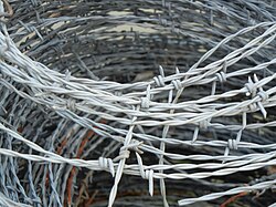 Roll of modern agricultural barbed wire