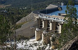 The spillway gates in 2014, after the 2009 upgrade