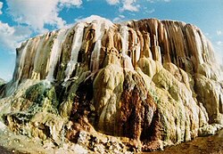 Hammam Maskhoutine in Algeria, an example of a bicarbonate hot spring
