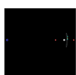 An example of a halo orbit at the second lunar lagrange point.