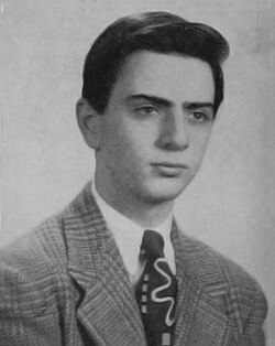 Sagan (age 16) in the 1951 Rahway High School yearbook