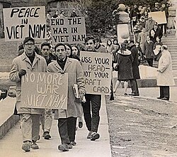 Student Vietnam War protesters in 1965
