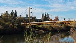 Guy West Bridge is a pedestrian and cyclist crossing over the American River, connecting California State University, Sacramento to the Campus Commons neighborhood.