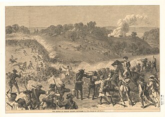 The Battle of Harlem Heights during the American Revolution, 1776