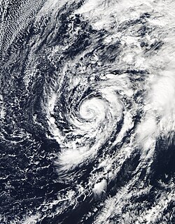 Subtropical Storm Alex in the north Atlantic Ocean in January 2016