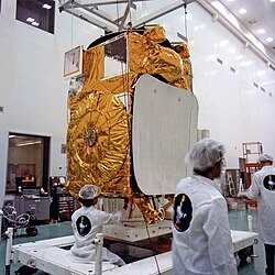 INSAT-1B in a clean room