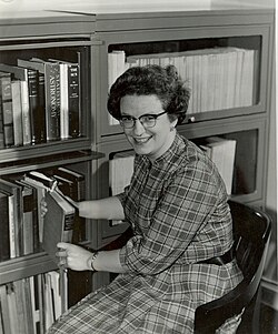 Nancy Grace Roman in her NASA office in the 1960s