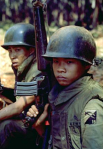 South Vietnamese soldiers during the battle of Xuân Lộc, April 1975