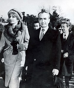 The Shah and the Shahbanu on 16 January 1979, shortly before leaving Iran due to the Islamic Revolution