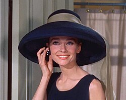 Hepburn as Holly Golightly in Breakfast at Tiffany's (1961)