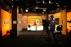 The set of the television news of Télé Réunion