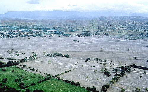 Armero was located in the center of this photograph, taken late November 1985.