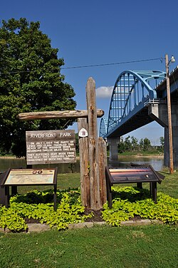 Leavenworth is on the west bank of the Missouri River