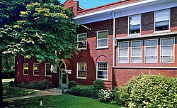 Exterior of the National WCTU headquarters in Evanston, Illinois, a building on the national register of historic places