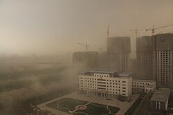 Dust storms in China are linked to severe desertification in its northern and northwestern regions