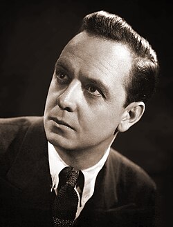 Host John Charles Daly's 1950 CBS publicity photo for What's My Line?