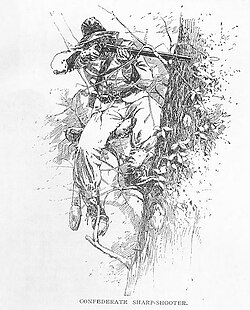 Sharpshooter from confederate state in the Century Magazine, c.1885