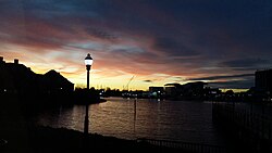 Sunset at Hampton University waterfront