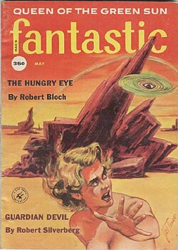Bloch's novelette "The Hungry Eye" was cover-featured on the May 1959 issue of Fantastic.