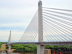 The Penobscot Narrows Bridge, carrying U.S. Route 1 and Maine State Route 3 over the Penobscot River