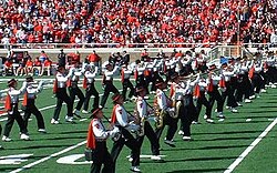 Goin' Band from Raiderland, the college marching band of Texas Tech University in Lubbock, Texas