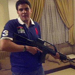 Misrata militiaman with Heckler & Koch G36 rifle