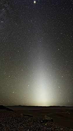 Zodiacal light seen from Cerro Paranal