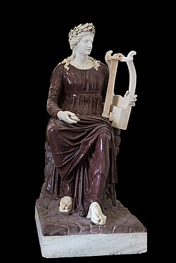 Apollo seated with lyre. Porphyry and marble, 2nd century AD. Farnese collection, National Archaeological Museum, Naples