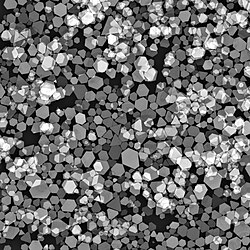 Silver microcrystals imaged by an electron microscope
