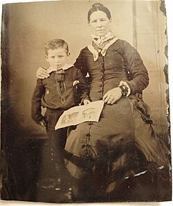 Earp and his mother Virginia Ann Cooksey Earp c. 1855