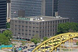 The Pittsburgh Post-Gazette Building in Downtown Pittsburgh, which housed the paper from 1962 to 2015