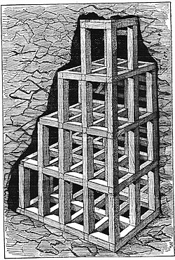 Timbering the Mines of the Comstock, sketch by Dan DeQuille, 1877.