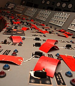 Tags in place in a powerplant after it was shut down