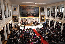 Menino's fifth mayoral inauguration, held on January 4, 2010, at Faneuil Hall