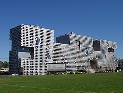 Simmons Hall, an undergraduate dormitory.
