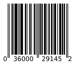 A UPC-A barcode