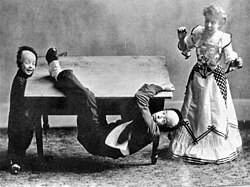 Six-year-old Keaton and his parents Myra and Joe Keaton, in a publicity photo for their vaudeville act, The Three Keatons