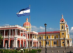 The colonial city of Granada near Lake Nicaragua, one of the most visited sites in Central America