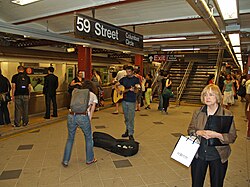 The IND Eighth Avenue Line station at 59th Street–Columbus Circle