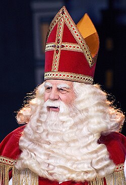 Saint Nicholas, known as Sinterklaas in the Netherlands, is considered by many to be the original Santa Claus.[195]