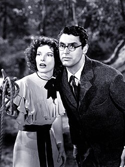 Katharine Hepburn and Grant in Bringing Up Baby (1938)