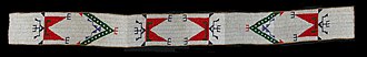 Lakota beaded saddle belt, made c. 1850