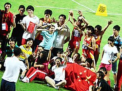 Youth athletes at the 2010 Summer Youth Olympics