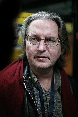 Bruce Sterling, co-author with Gibson of the short story "Red Star, Winter Orbit" (1983) and the 1990 steampunk novel The Difference Engine