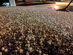 Soft hail, or graupel, in Nevada